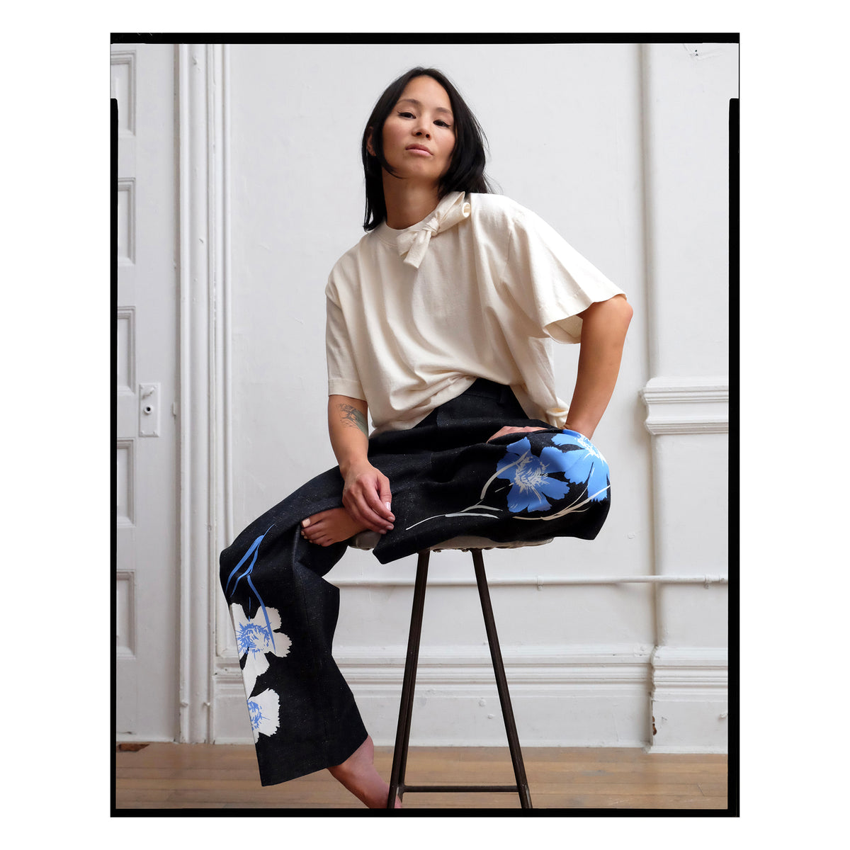American Cotton Single Bow Tee