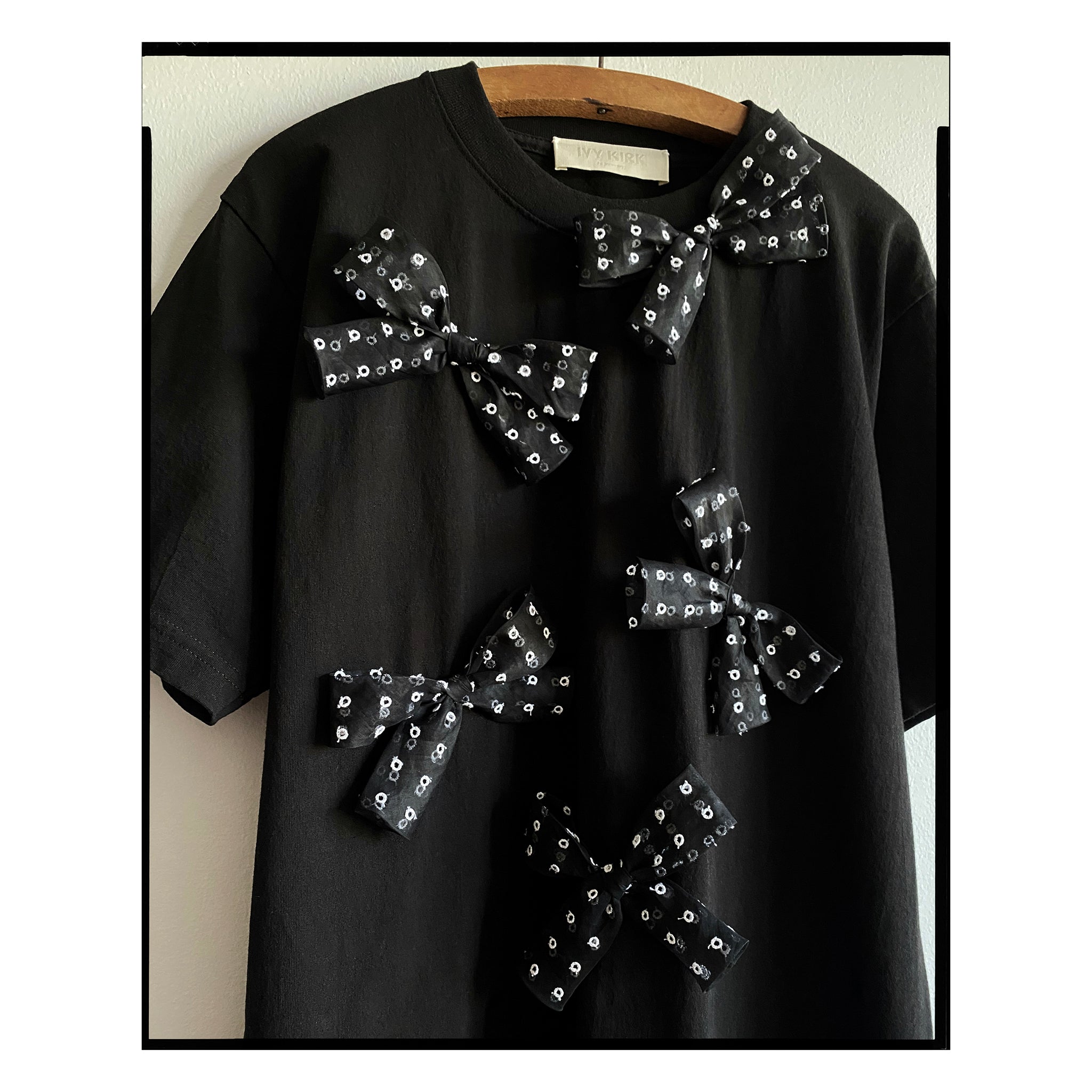 Black San Gallo Bow Tee