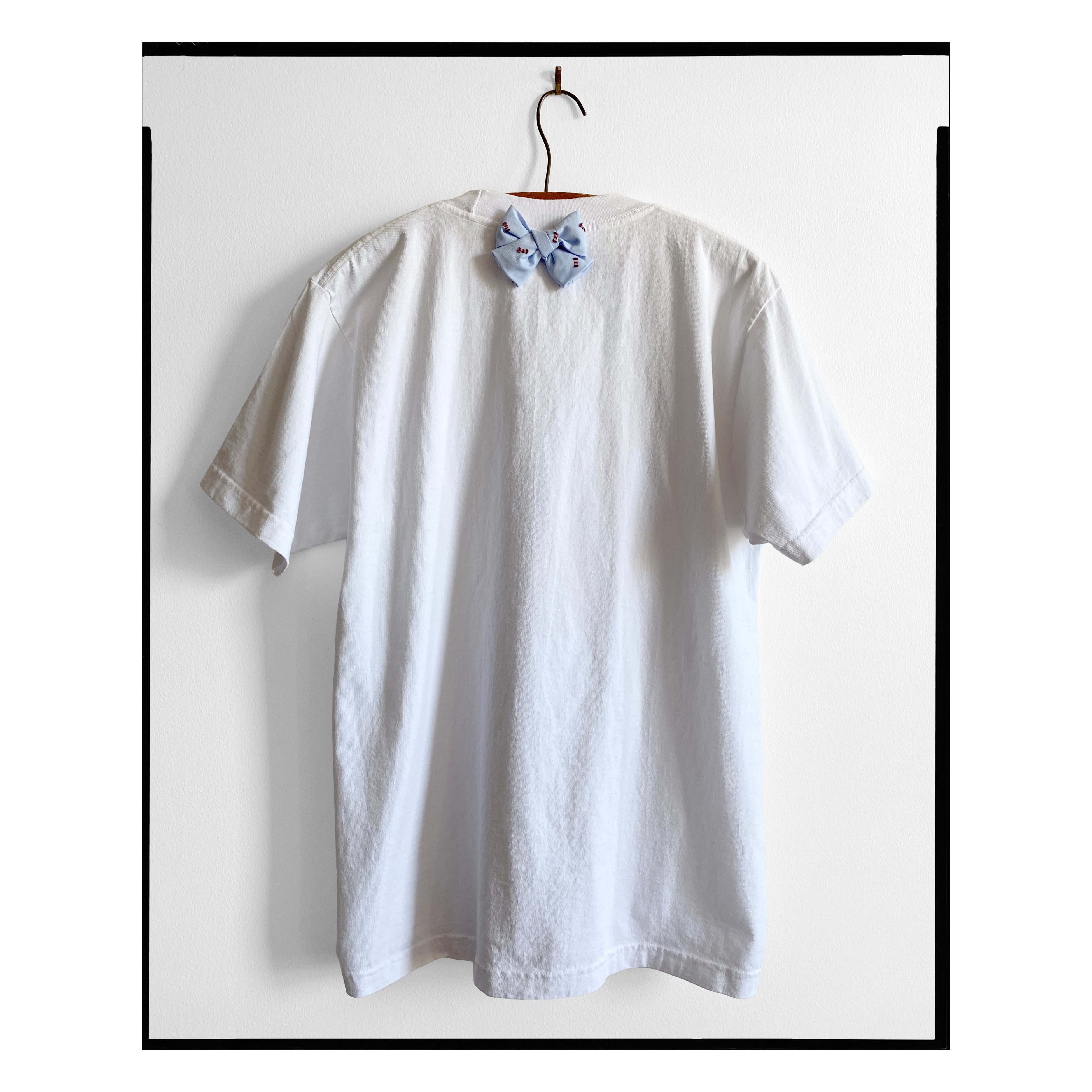 Blue Dot Mini Bow Tee