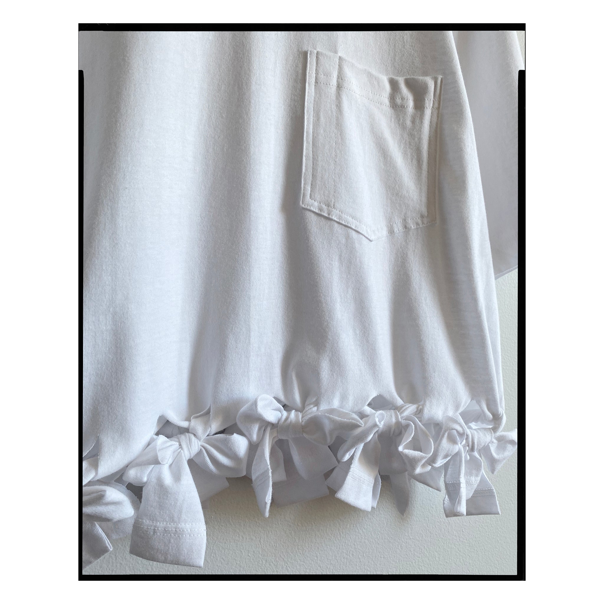 White Tied Pocket Tee