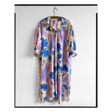 Load image into Gallery viewer, Painterly Floral Silk Twill Smock Dress
