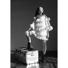 Load image into Gallery viewer, Broderie Anglaise Ruffled Shift Dress
