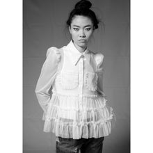 Load image into Gallery viewer, Cotton Tulle Ruffle Western Shirt
