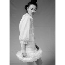 Load image into Gallery viewer, Cotton Tulle Ruffle Hem Shift Dress
