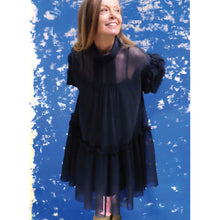Load image into Gallery viewer, Organic Cotton Tulle Ruffle Smock Dress
