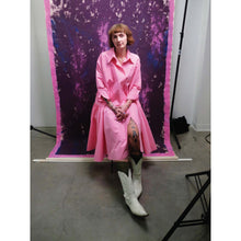 Load image into Gallery viewer, PINK POPLIN TRAPEZE DRESS
