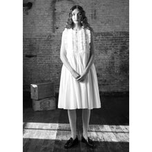 Load image into Gallery viewer, White Pintuck Ruffle Flared Dress
