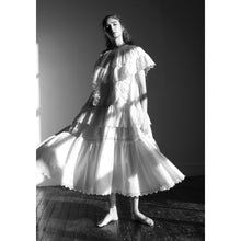 Load image into Gallery viewer, Broderie Anglaise Capelet Trapeze Dress
