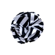 Load image into Gallery viewer, Black &amp; White Striped Poplin Floral Clip
