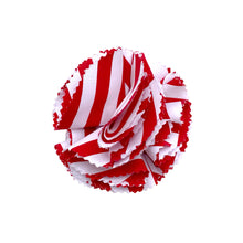 Load image into Gallery viewer, Red &amp; White Striped Poplin Floral Clip
