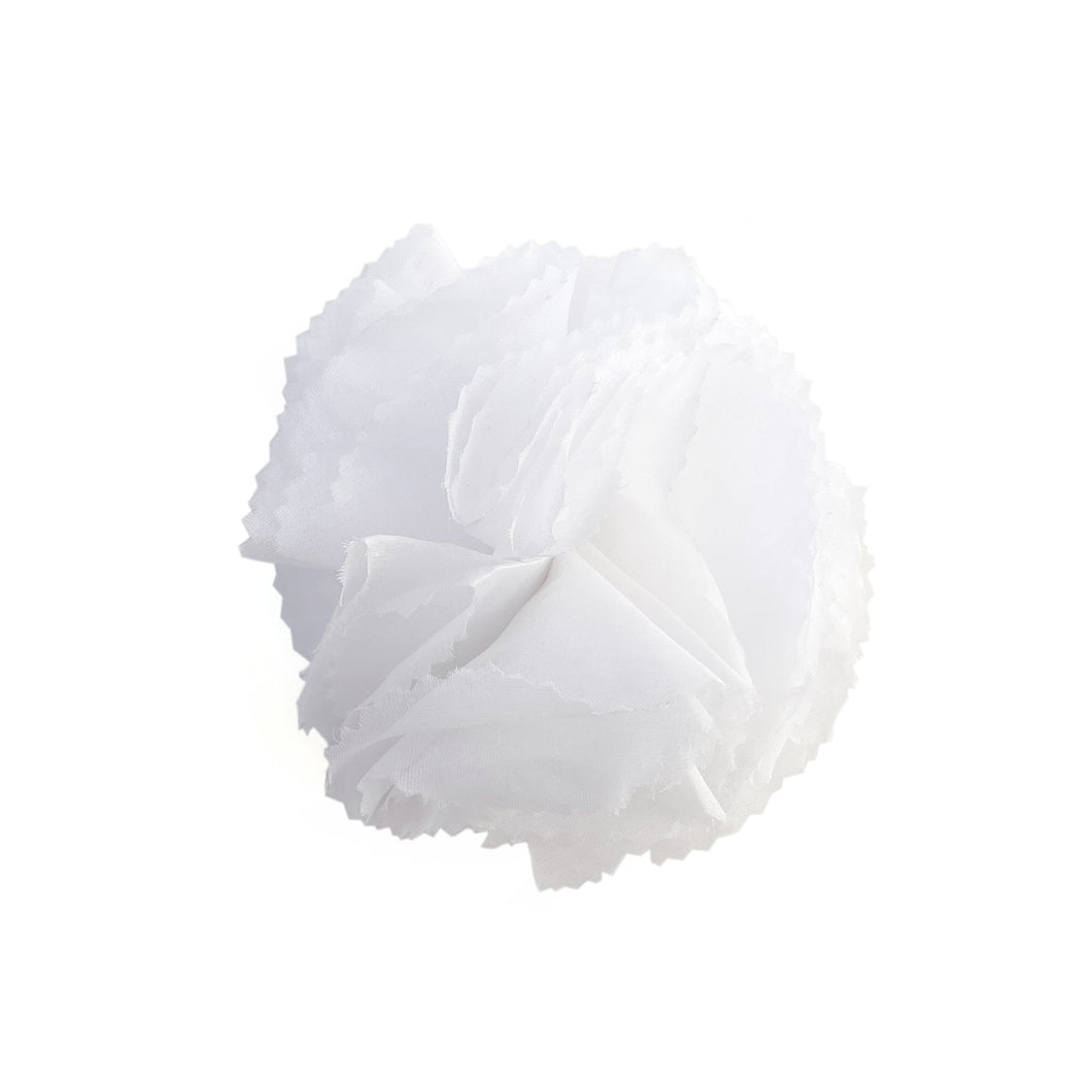 White Organdy Floral Clip
