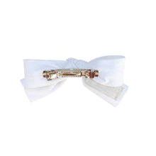 Load image into Gallery viewer, White Cotton Poplin Hair Bow
